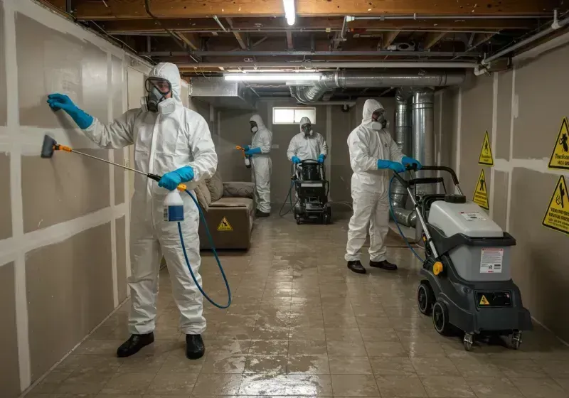 Basement Moisture Removal and Structural Drying process in Saint Peter, WI